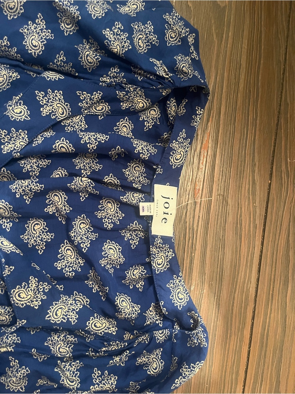 Joie Navy Blue Paisley  Shirt